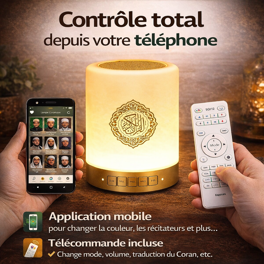 Lampe Coran Intelligente 5-En-1 | Lumière Relaxante Produit Original Garantie 10 ans